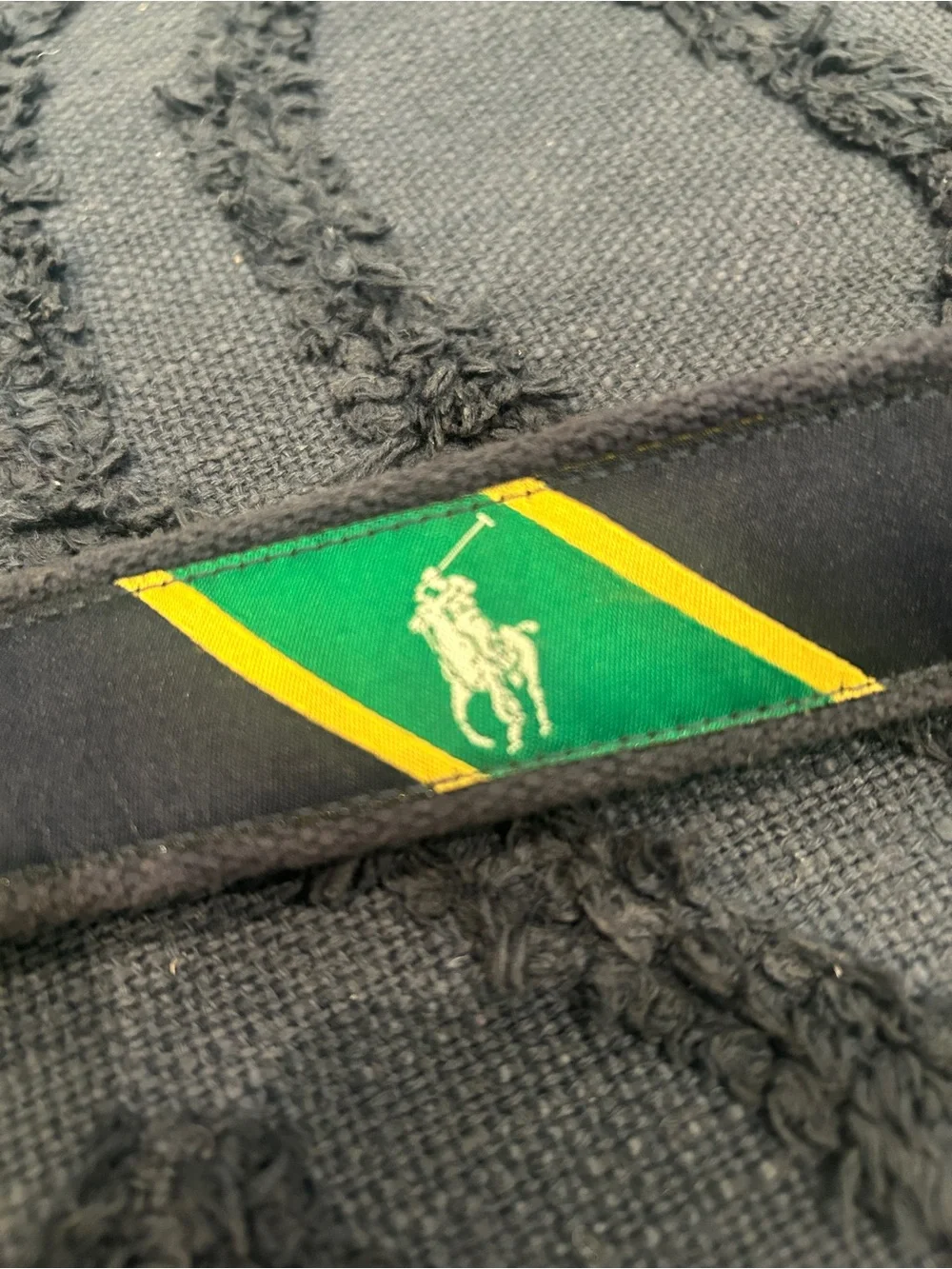 Polo Ralph Lauren Blue, Green & Yellow Stripe D-Ring Belt